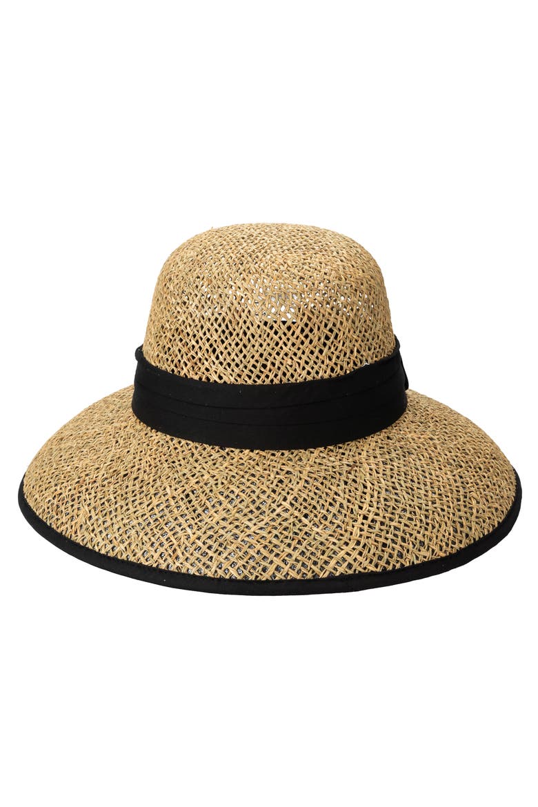 Twisted Weave Cloche, Main, color, NATURAL/ BLACK