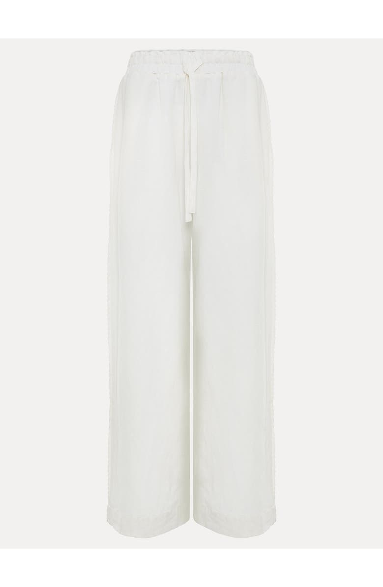 Phase Eight Rowan Wide Leg Linen Trousers, Alternate, color, White