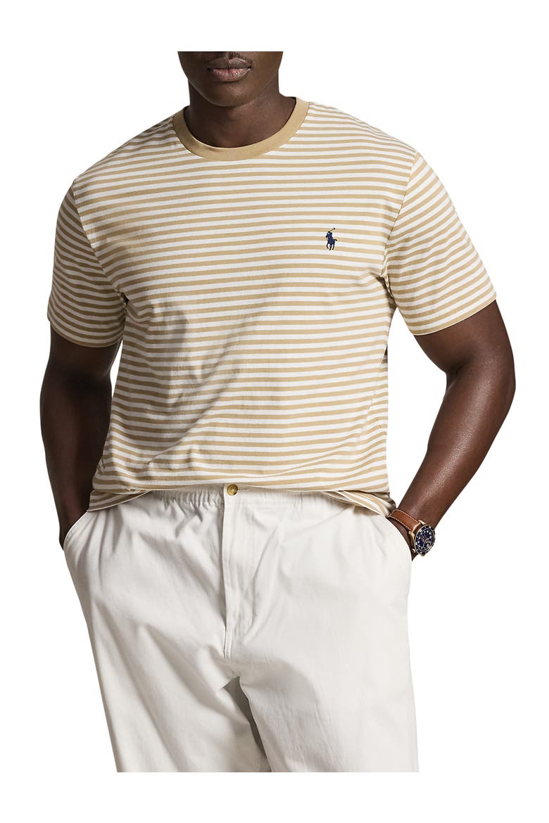 Big & Tall Striped Pony T-Shirt, Main, color, VINTAGE KHAKI WHITE