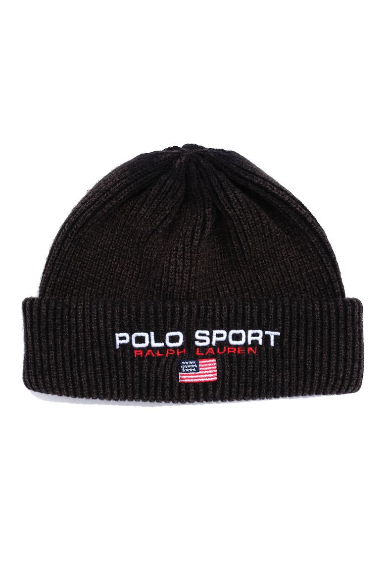 Polo Sport Beanie, Main, color, Polo Black