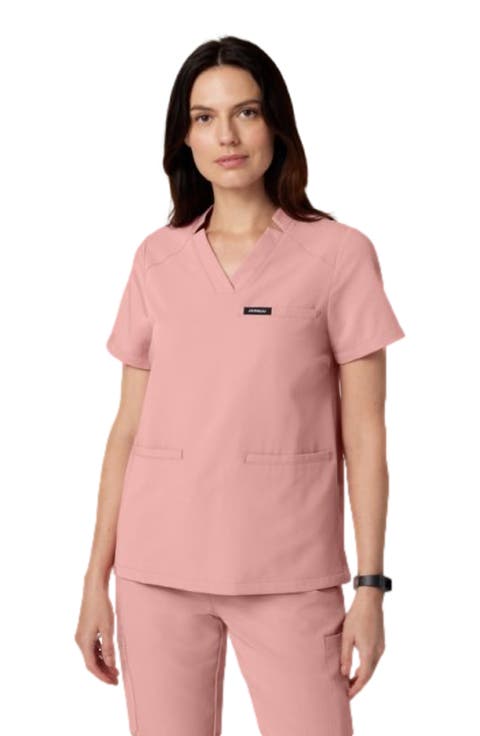 Helia Women's 3-Pocket Classic Notched V-Neck Scrub Top