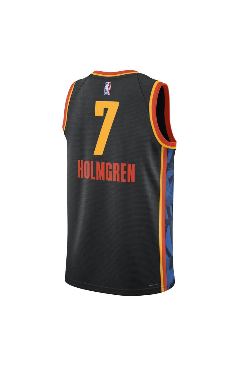 Nike Unisex Nike Chet Holmgren Black Oklahoma City Thunder 2024/25 Swingman Player Jersey - City Edition, Alternate, color, 