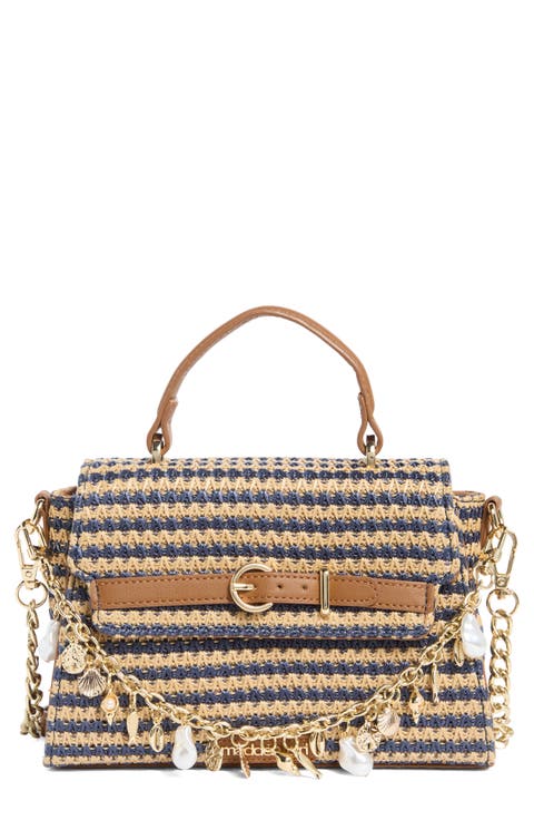 Straw Top Handle Bag