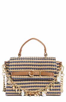 Madden Girl Straw Top Handle Bag