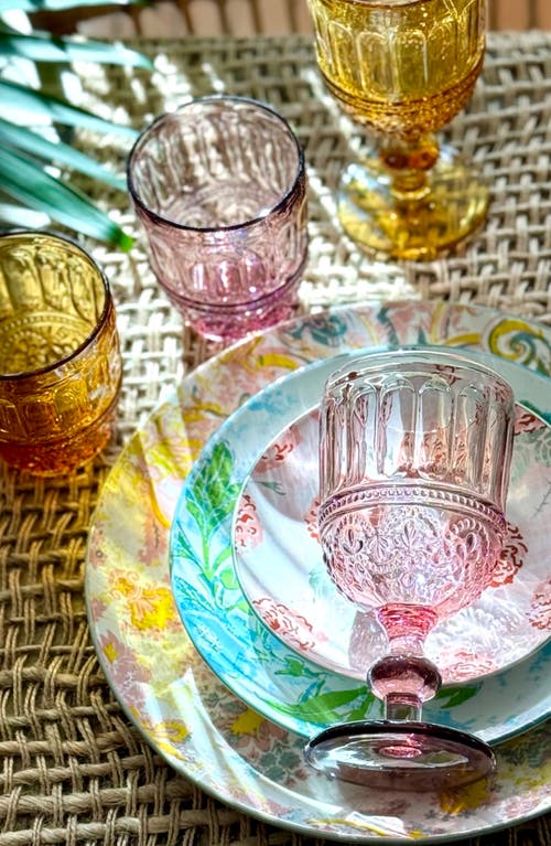 Patina Vie Maison Set Of 4 Assorted Goblet Glasses