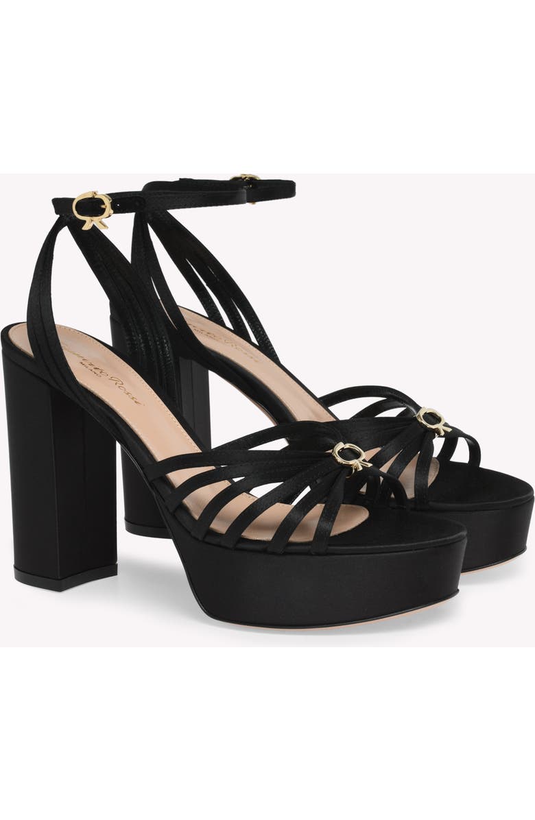 Gianvito Rossi Rita Sandals, Alternate, color, Black Fabric