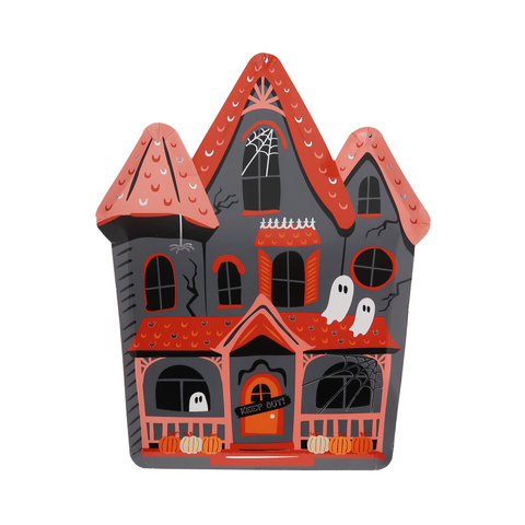 Trick or Treat Street Halloween Haunted House Large Plates