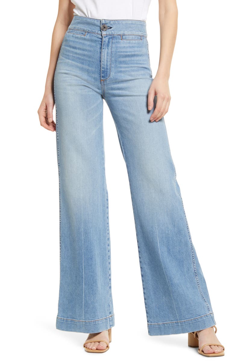 ASKK NY Brighton High Waist Wide Leg Jeans, Main, color, 