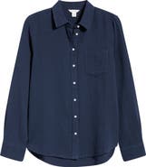Caslon® Casual Gauze Button-Up Shirt