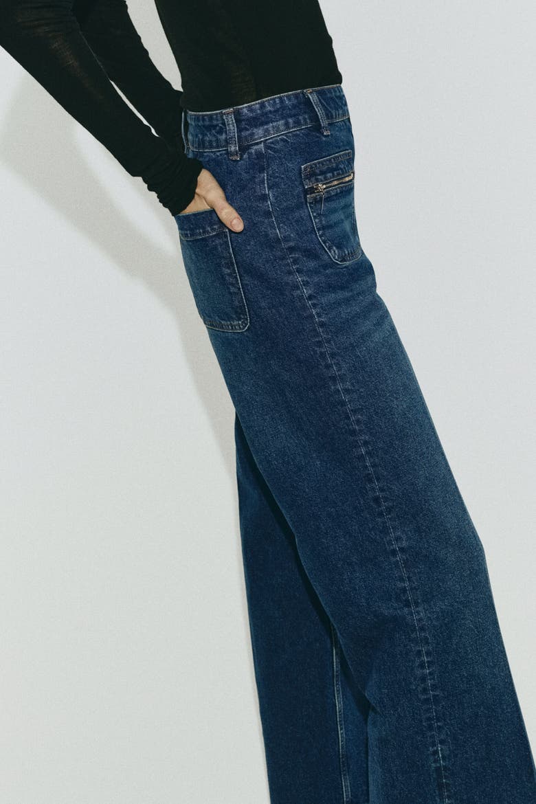 Straight High Jeans, Alternate, color, Denim blue