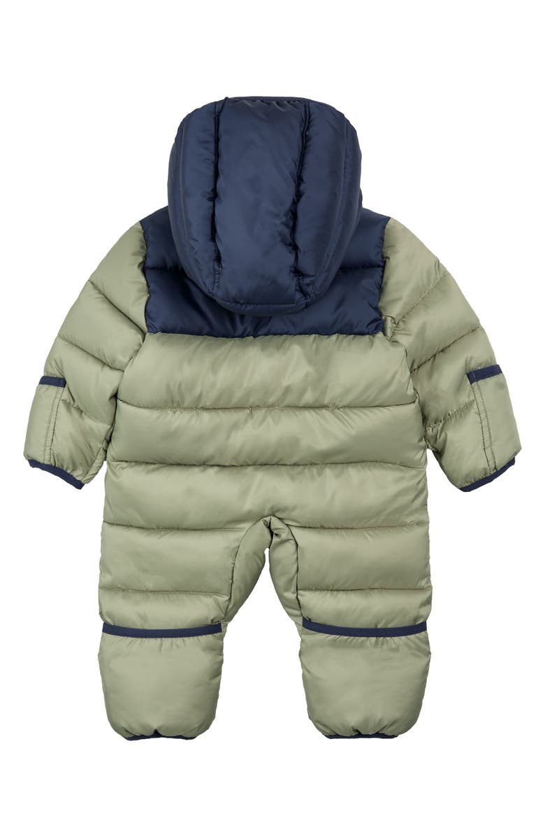 MILES THE LABEL Colorblock Quilted Water Repellent Bunting, Alternate, color, Dusty Green