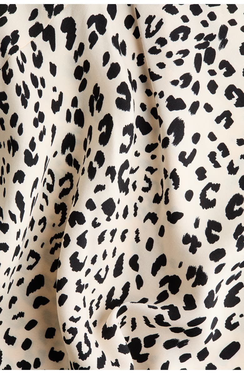 H&M Asymmetric Viscose Skirt, Alternate, color, Cream/Leopard Print