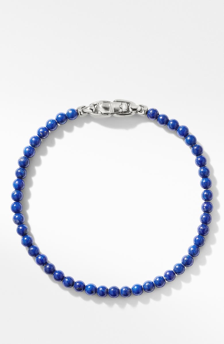 David Yurman Spiritual Beads Bracelet with Lapis, Alternate, color, Silver/ Lapis