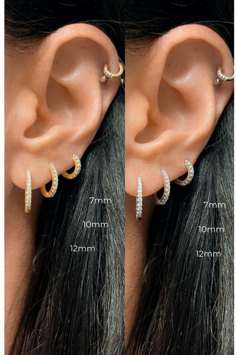 Pavé-All-Day Hoops, Alternate, color, Yellow Gold