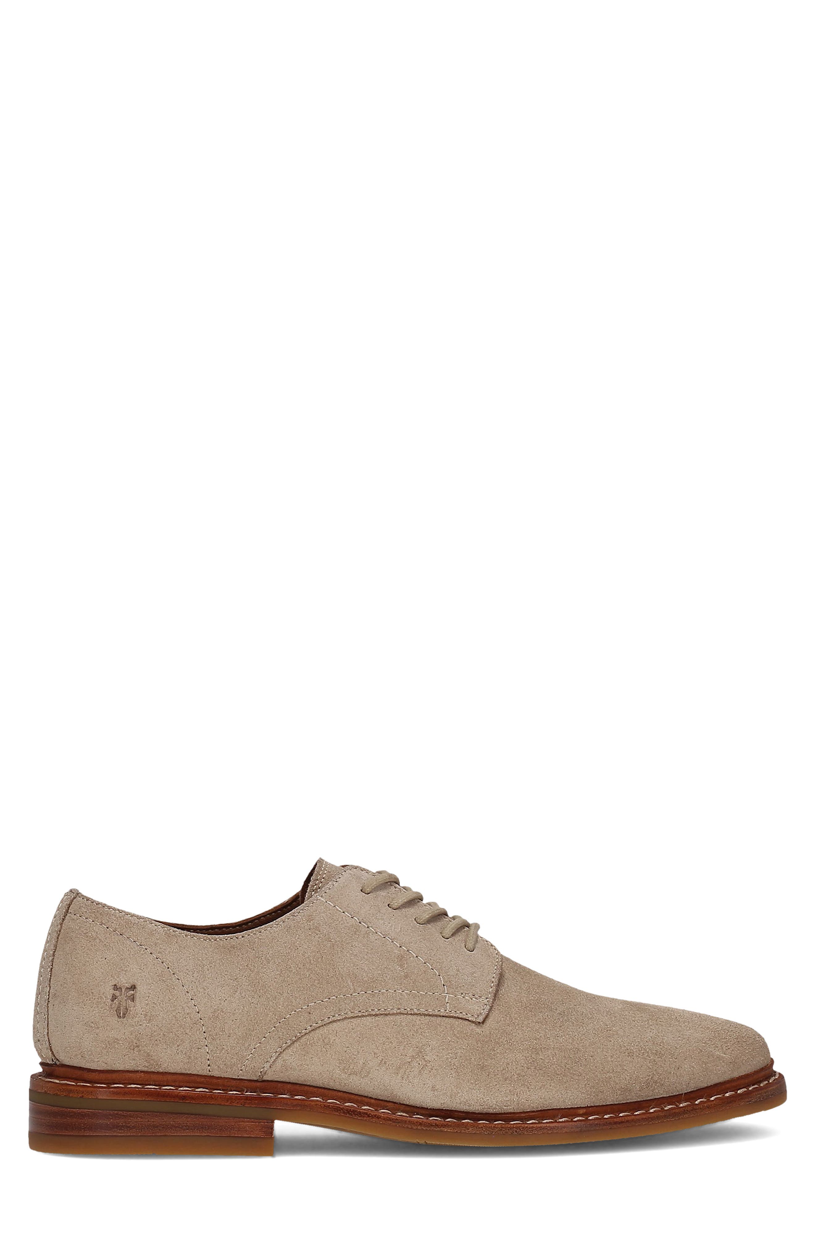 Frye Paul Suede Plain Toe Derby, Alternate, color, Mushroom