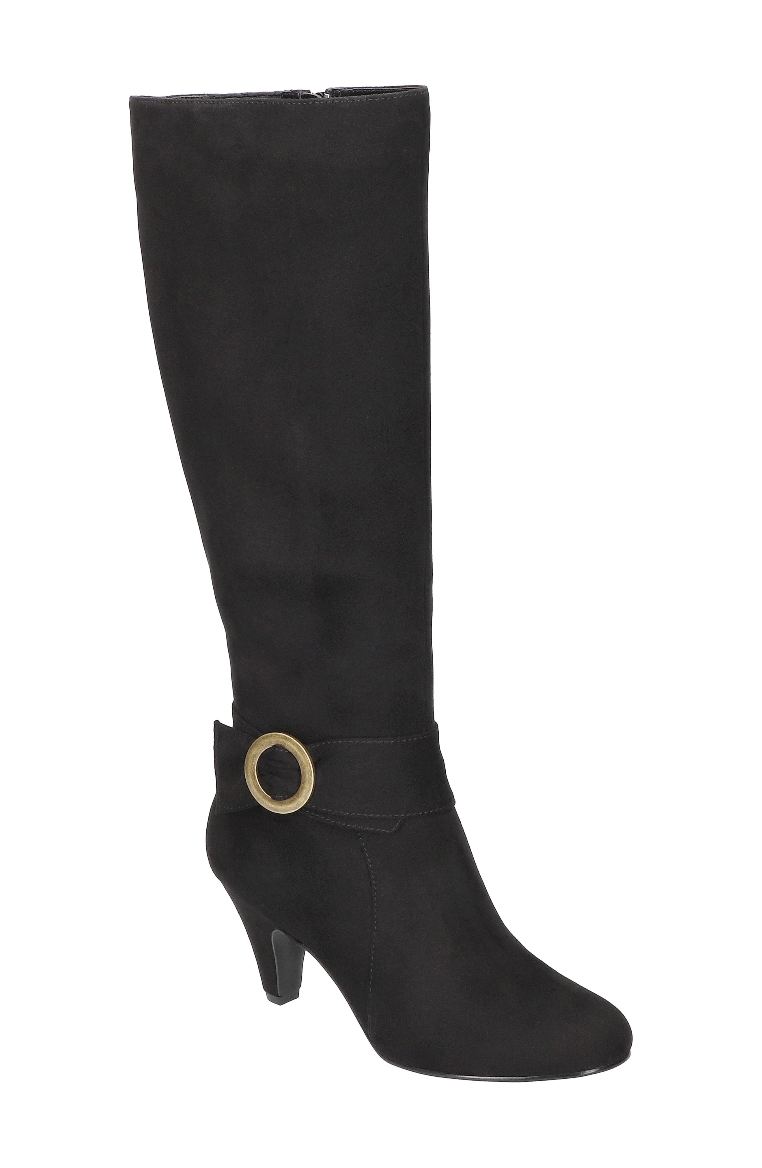 Bella Vita Rima Plus Knee High Boot, Main, color, Black Suede