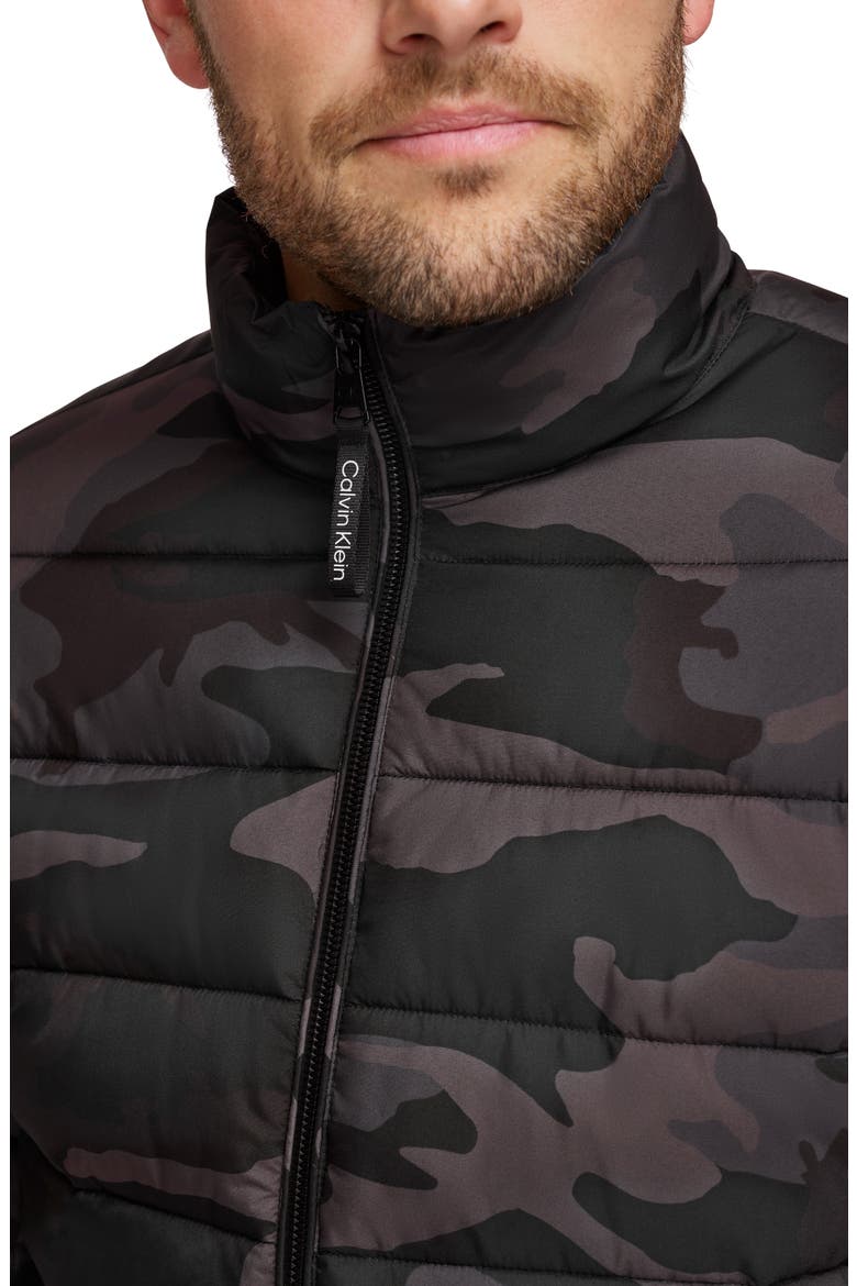 Stretch Puffer Jacket, Alternate, color, BLACK CAMO