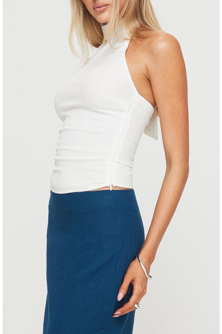 Merril Halter Top, Alternate, color, WHITE