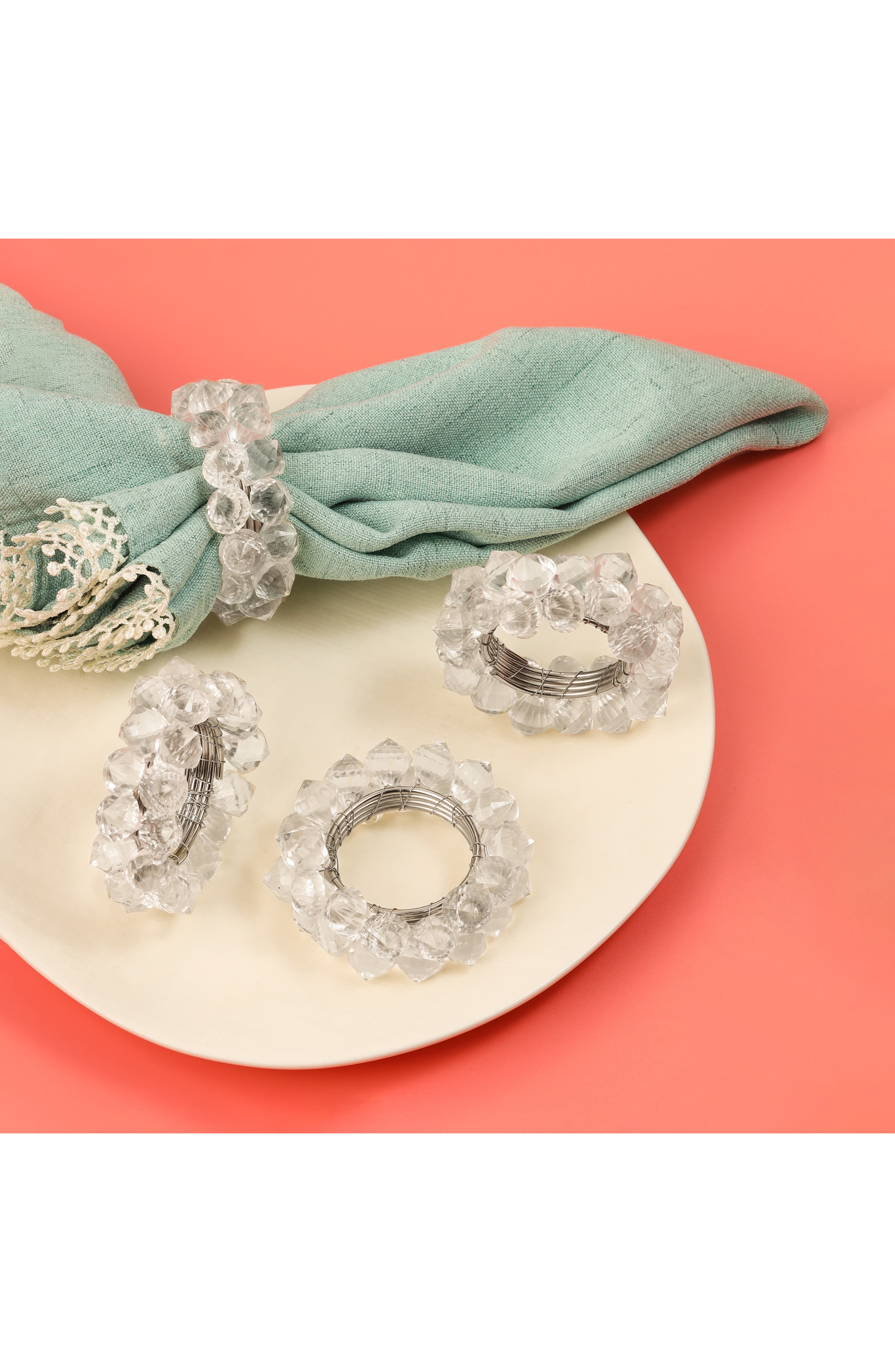 Tiramisu Crystal Brilliance Set of 4 Napkin Rings | Nordstromrack