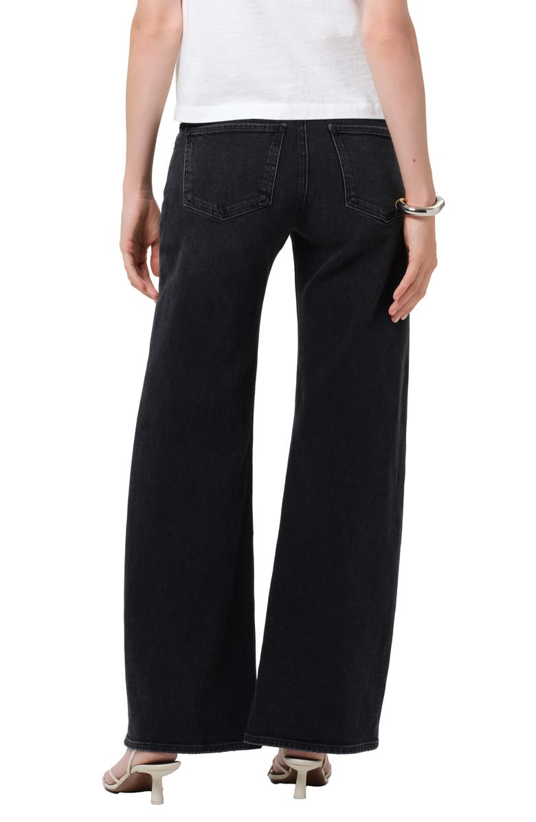 Citizens of Humanity Nora High Waist Wide Leg Jeans, Alternate, color, Cayeye Washed Black