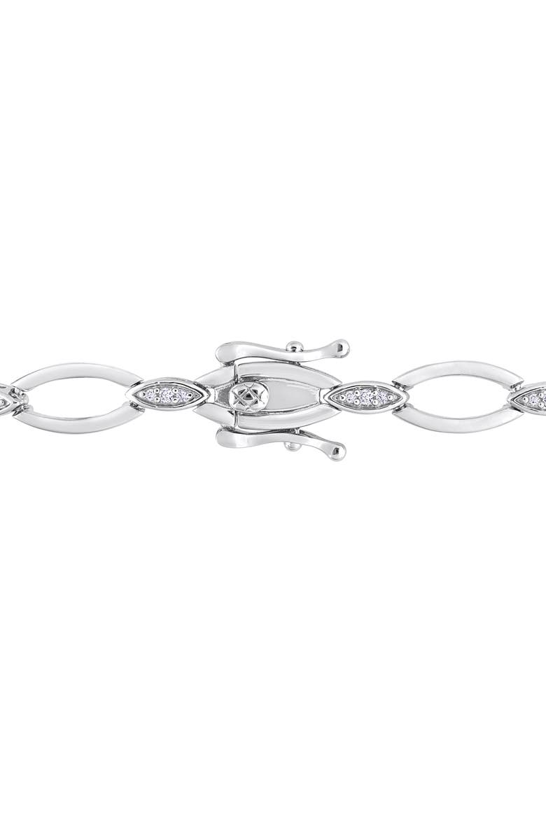 DELMAR Diamond Oval Link Bracelet - 0.24ct., Alternate, color, Silver