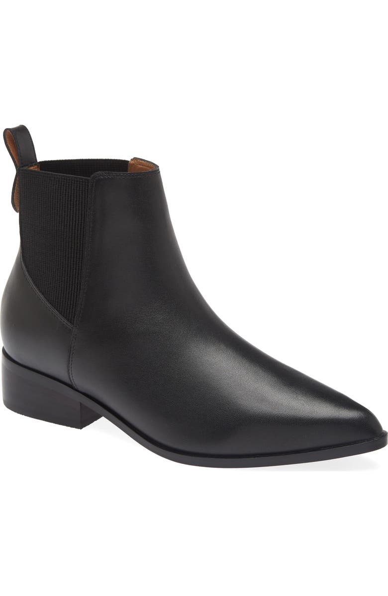 FRANKIE4 Nina Pointed Toe Chelsea Boot, Main, color, Black