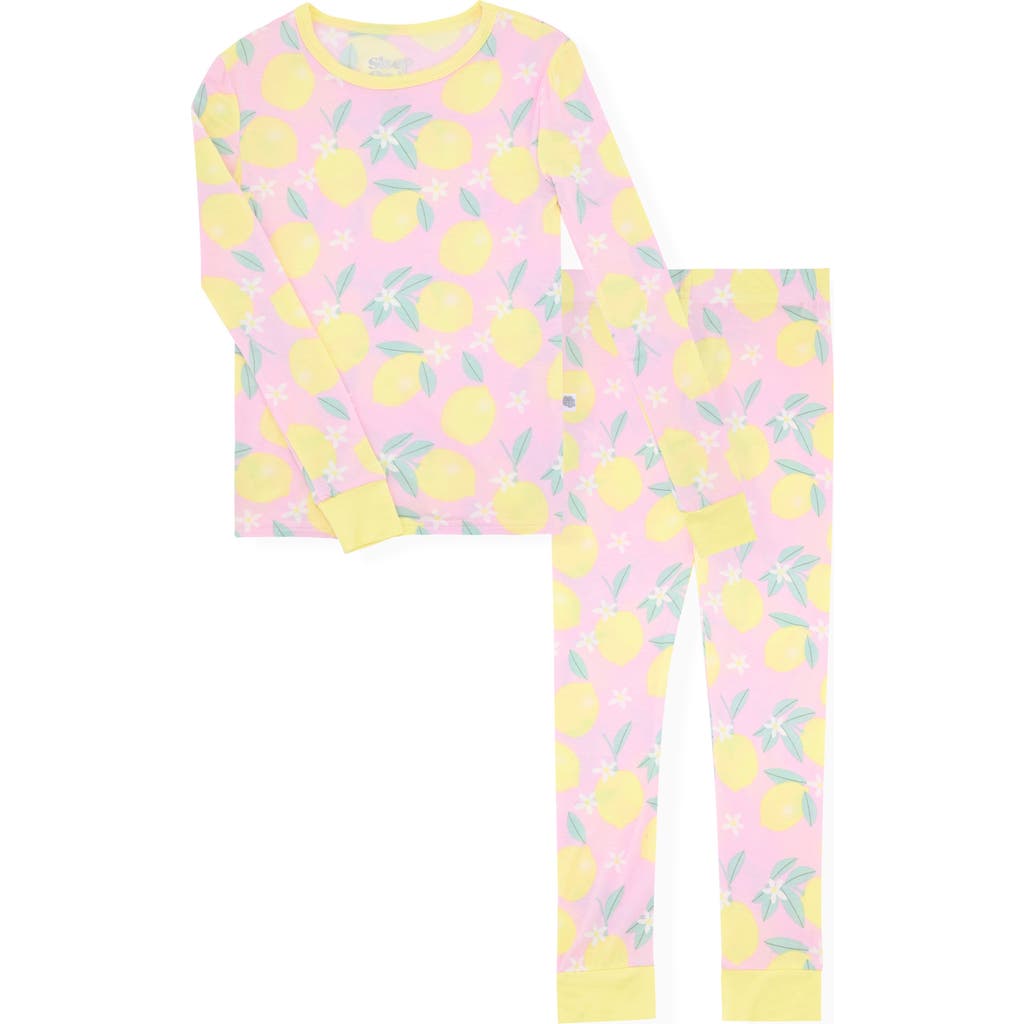 Cloud Nine Fitted Two-piece Pajamas In Yellow