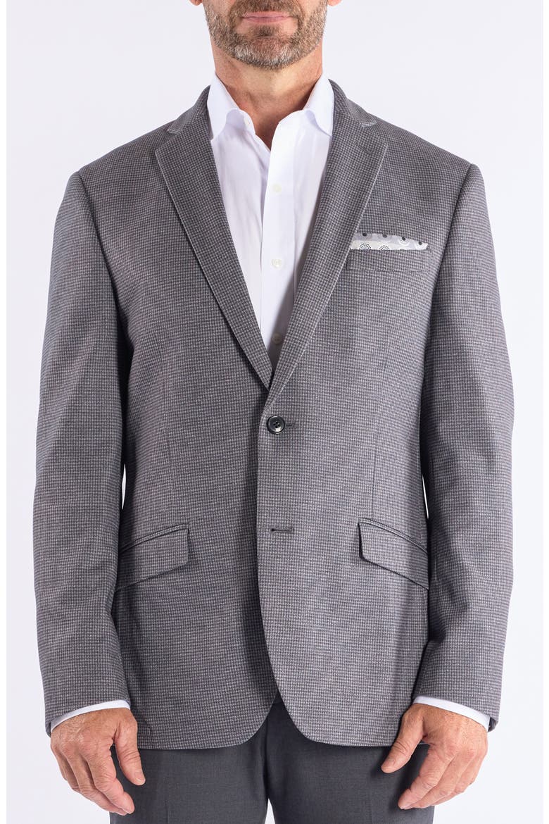 Check Knit Sport Coat, Main, color, GREY