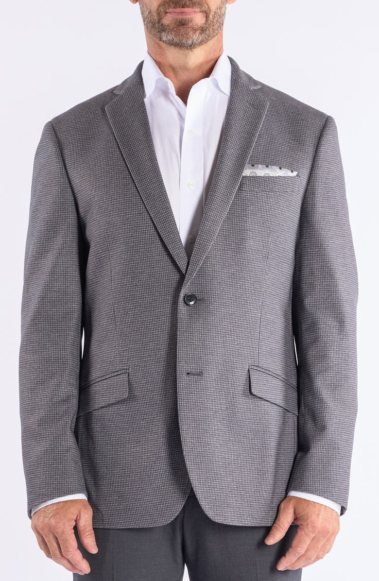 SAVILE ROW CO Check Knit Sport Coat, Main, color, Grey