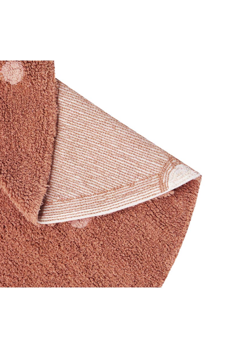 Lorena Canals Washable Rug Round Dot, Alternate, color, Chestnut, Rose