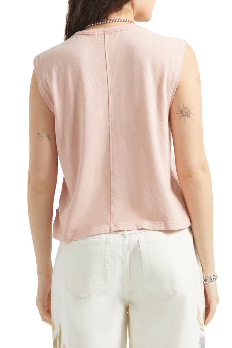 Carefree Organic Cotton Muscle Tank, Alternate, color, SILVER PINK