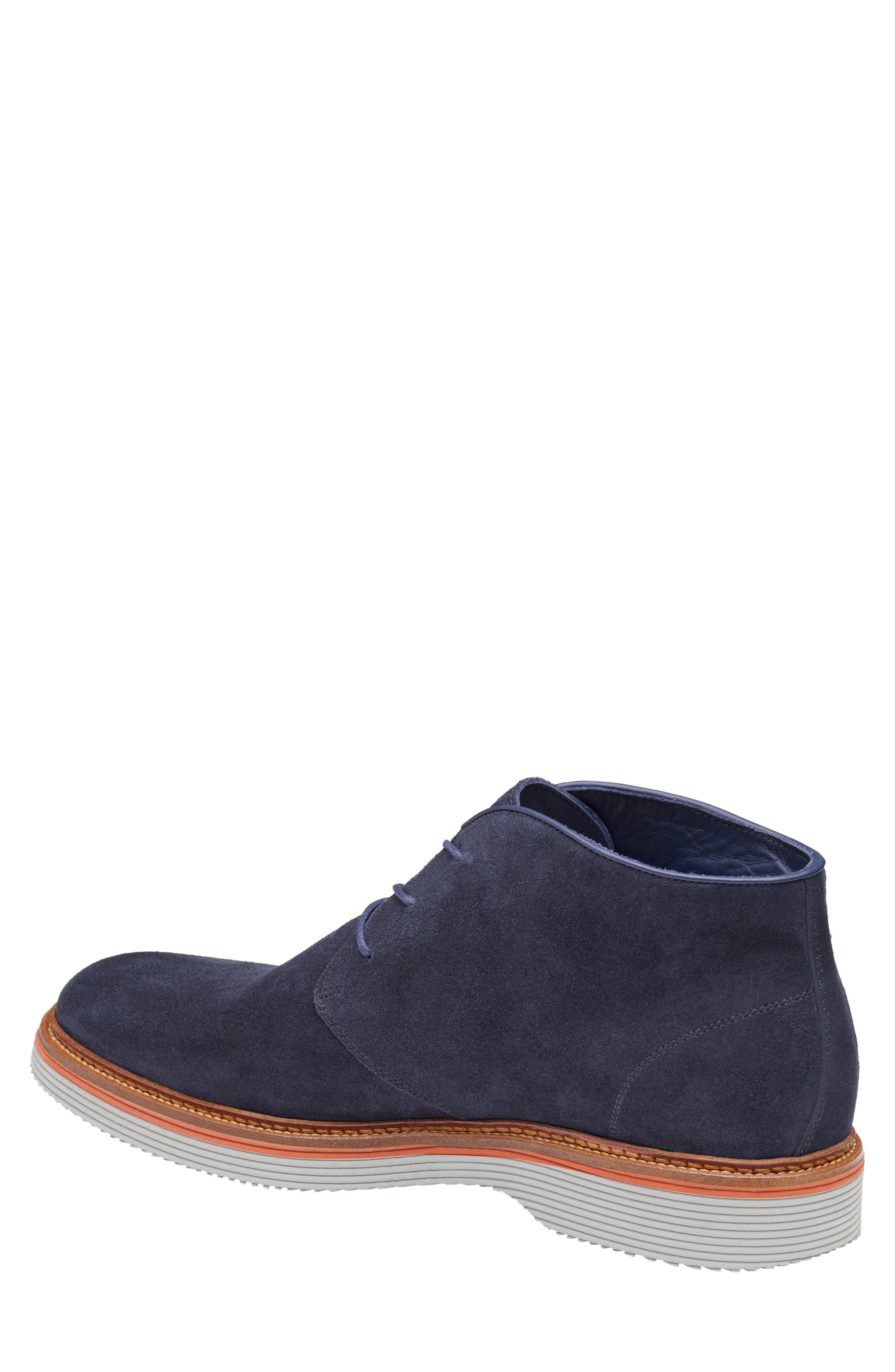 Johnston & Murphy Jenson Water Resistant Chukka Boot, Alternate, color, Navy Italian Suede