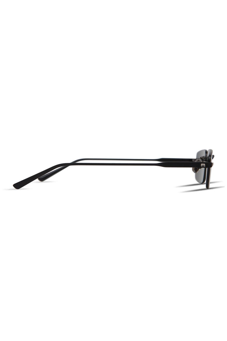 Kendall 55mm Rimless Rectangular Sunglasses, Alternate, color, GLOSS BLACK