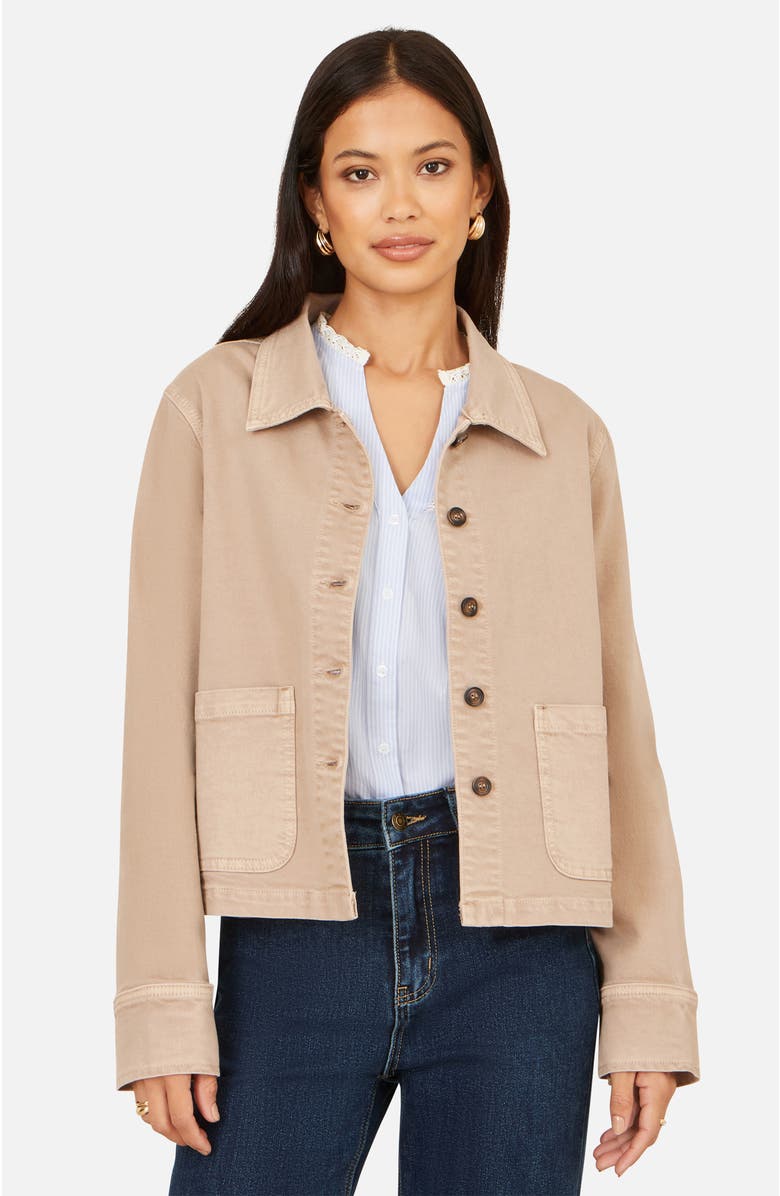 Yumi Canvas Patch Pocket Jacket, Main, color, Beige