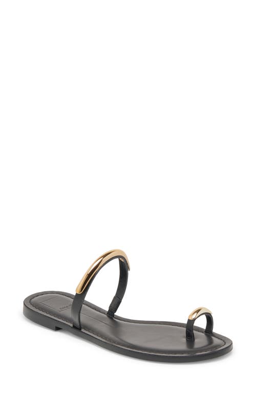 Dolce Vita Wink Slide Sandal In Black Leather
