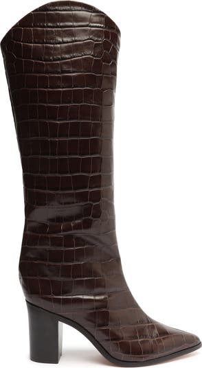 Maryana Pointed Toe Block Heel Knee High Boot