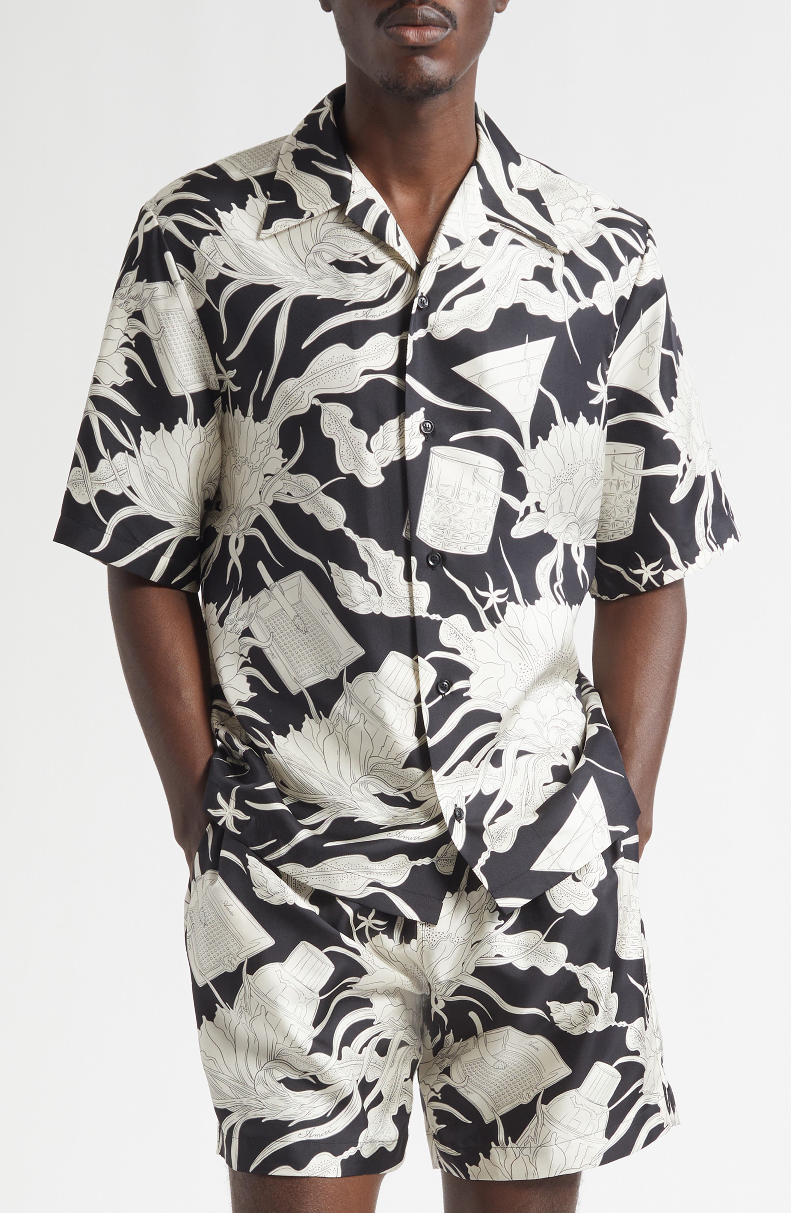 Floral Silk Bowling Shirt