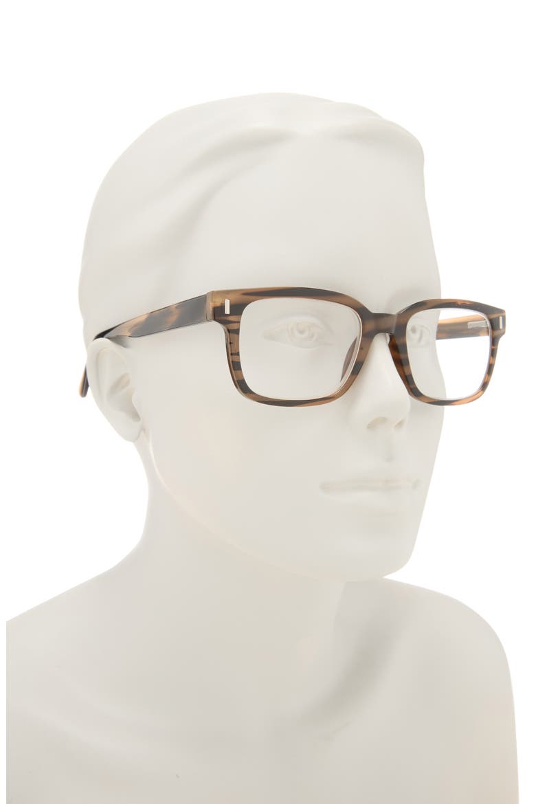 52mm Square Reading Glasses, Alternate, color, TORTOISE