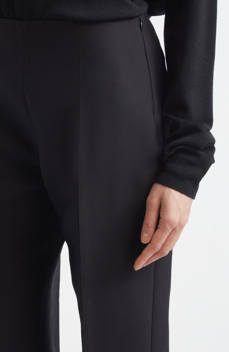 TOTEME Slim Wool & Silk Evening Trousers, Alternate, color, Black