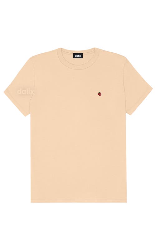 Dalix Womens Lil Strawberry Jersey Tee In Sand
