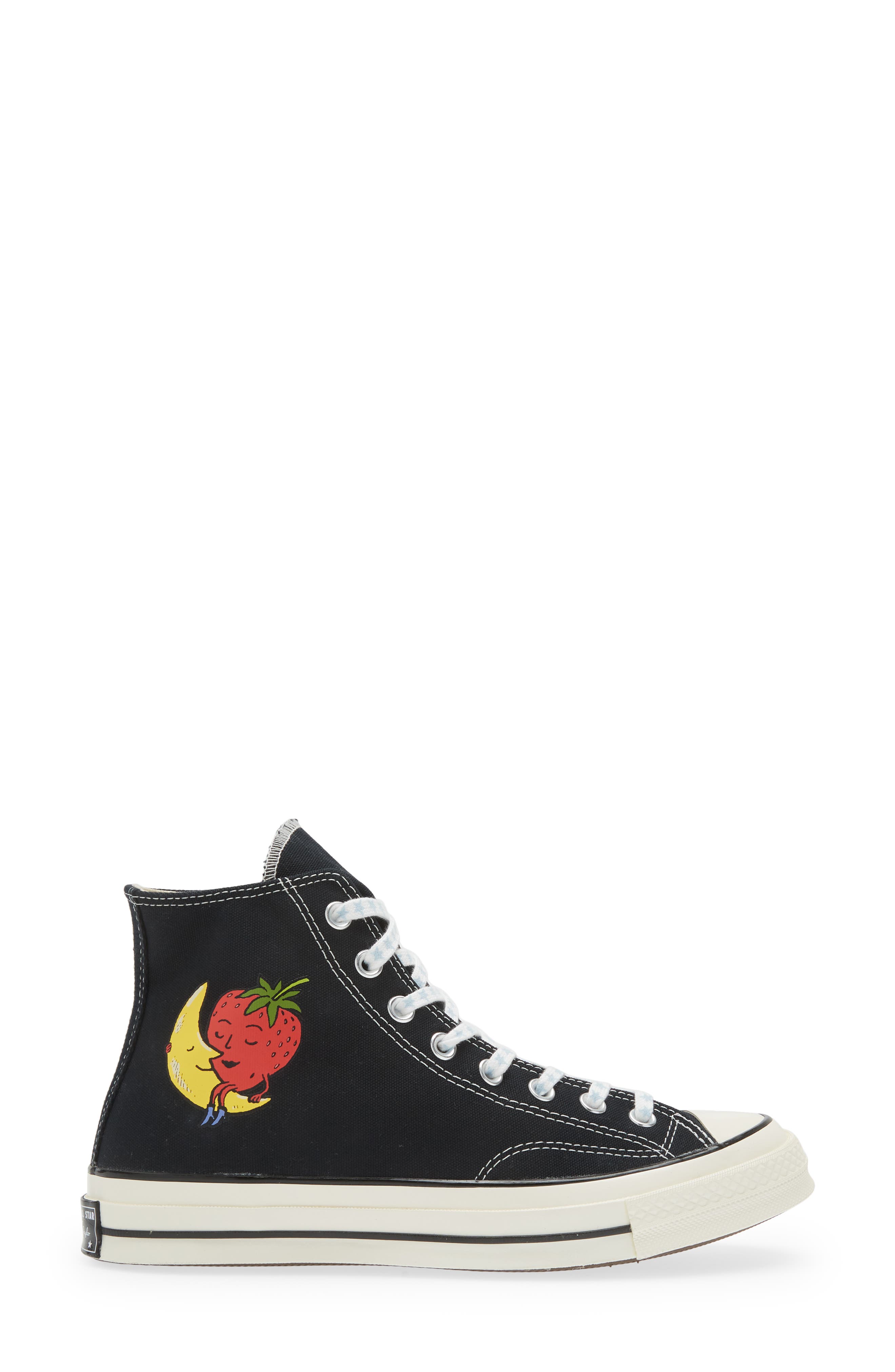 Sky High Farm Workwear x Converse Gender Inclusive Chuck Taylor<sup>®</sup> All Star<sup>®</sup> Strawberry & Moon High Top Sneaker, Alternate, color, 