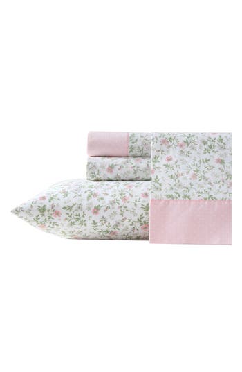 Laura Ashley Bonnie 200-thread Count Cotton Percale Sheet Set