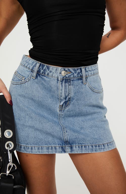 Princess Polly Nickei Denim Miniskirt In Blue