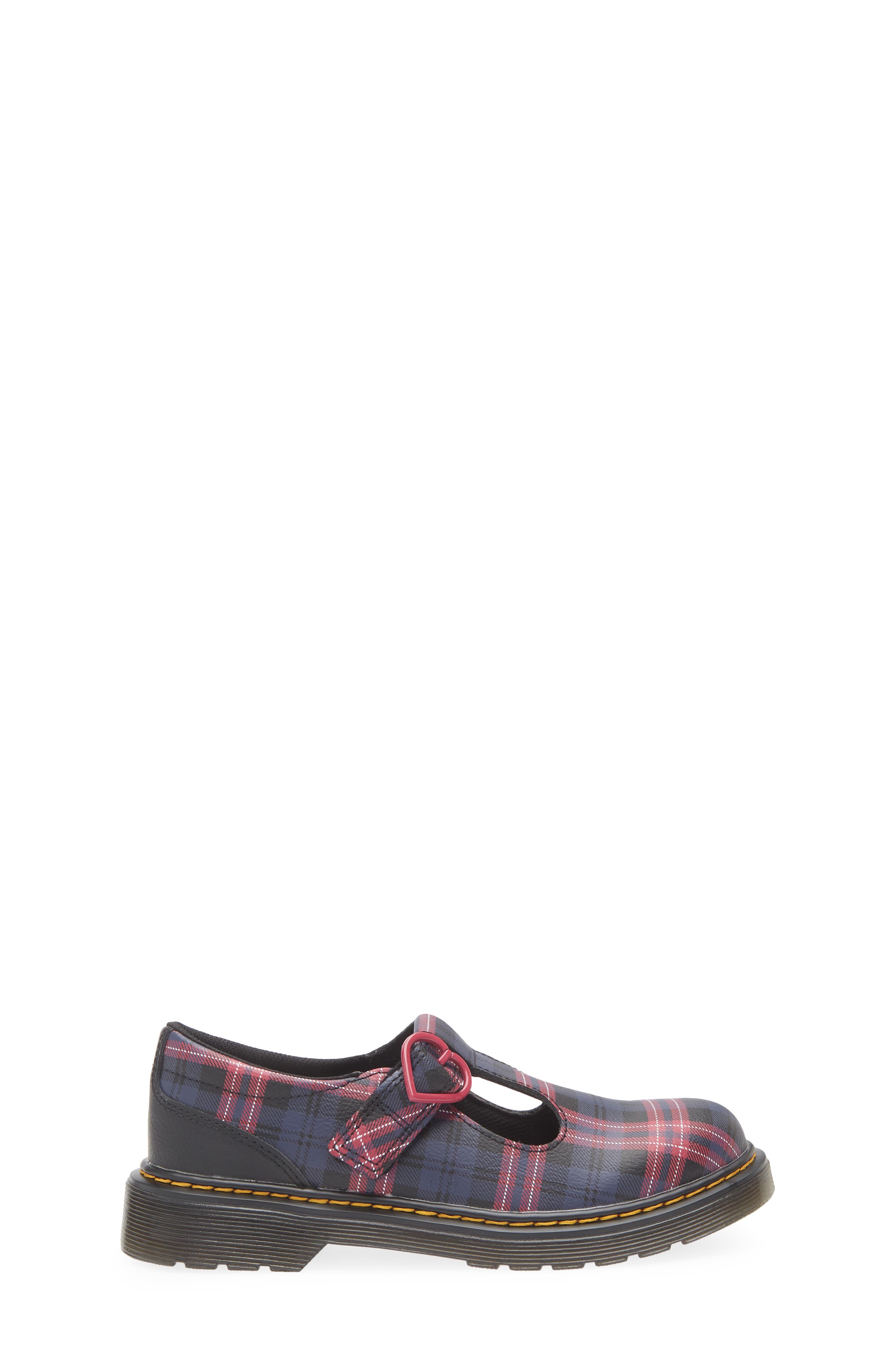 Dr. Martens Kids
 Polley II T-Strap Shoe, Alternate, color, Black Multi