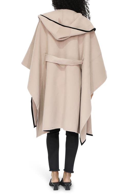 Belle & Bloom Need You Now Wool Blend Hooded Cape In Sand