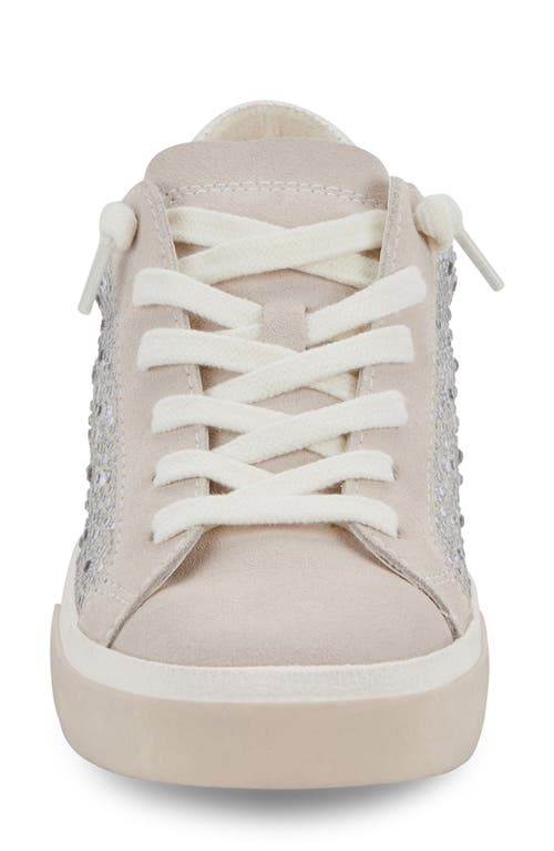 Dolce Vita Zina Crystal Sneakers Ivory Suede In White