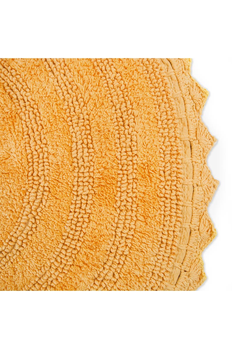 Round Crochet Bath Mat 27.5" Diameter, Alternate, color, Yellow