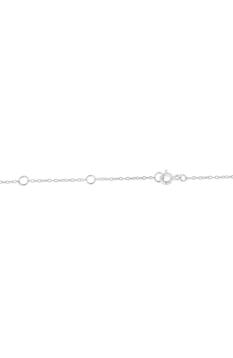 Haus of Brilliance Silver Treated Blue Color Diamond Station Necklace, Alternate, color, White