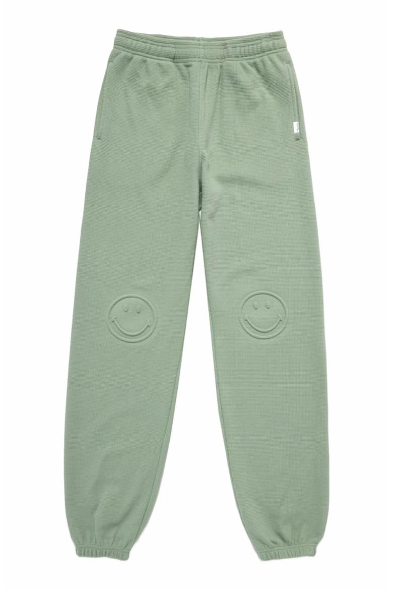 Smiley Thermal Pants, Alternate, color, GREEN
