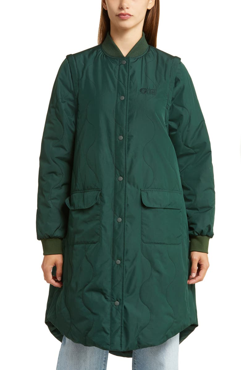 Picture Organic Clothing Endya Water Repellent Quilted Longline Jacket, Alternate, color,